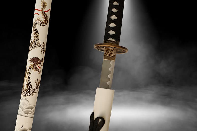 Katana de décoration « Dragon mystérieux »