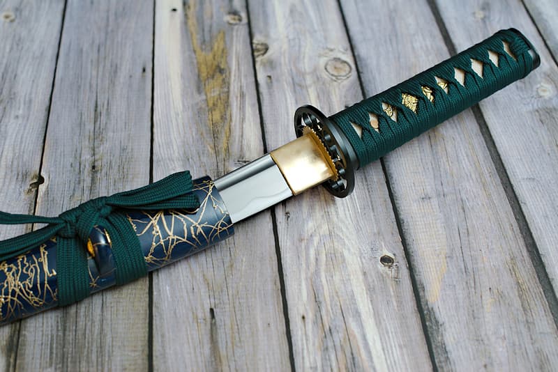 Wakizashi sabre japonais ancien de samouraï et son kozuka - OVIRY