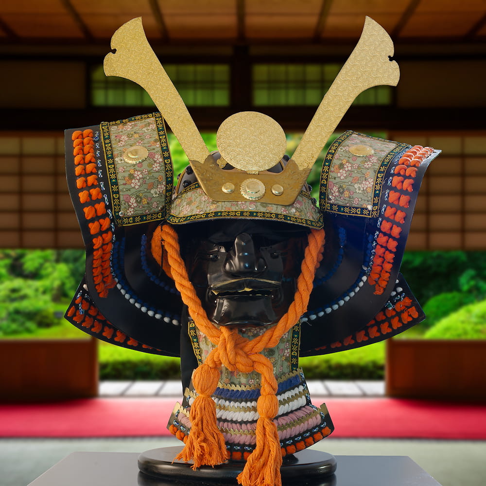 Maedate Kabuto – Écusson De Casque Samouraï, Bois, Japon Ancien (1800-1849)