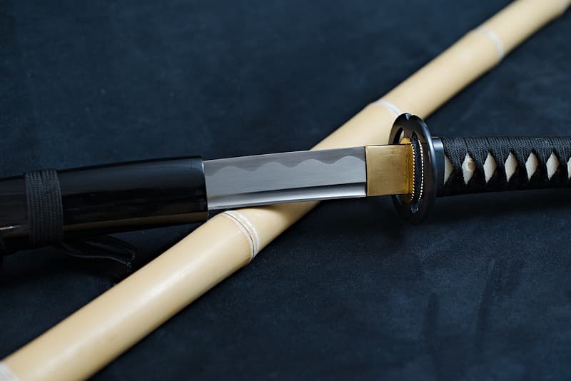 Wakizashi aiguisé noir Miyamoto Musashi 宮本 武蔵 #Terressens