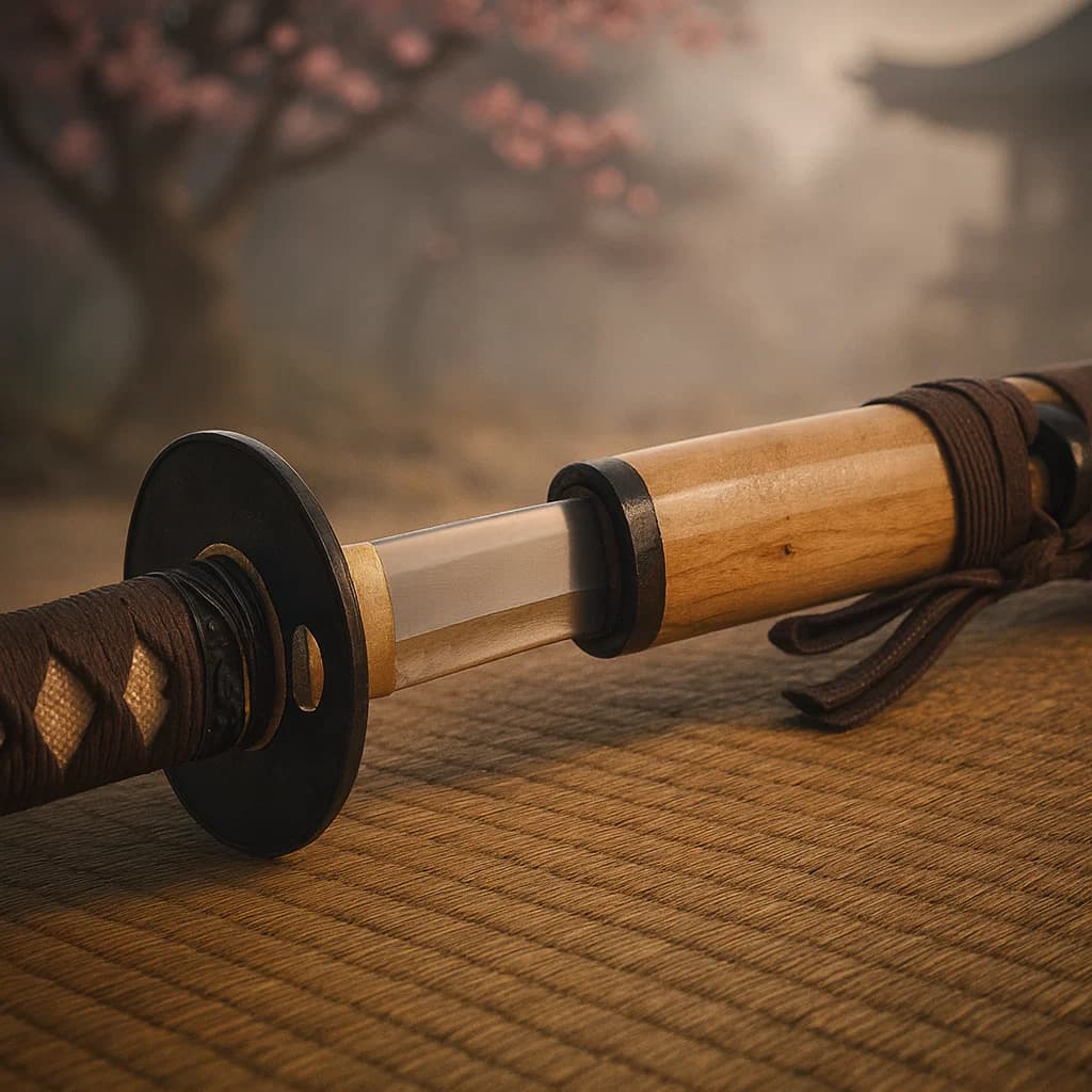 Amakuni et le Kogarasu-maru, le “pont” entre ken et katana. Les illustrations de cette rubrique sont créées à l’aide de l’intelligence artificielle, sous la direction de notre équipe éditoriale. Cette technologie nous permet de donner vie à des scènes historiques ou légendaires, dans le respect de notre passion pour l’authenticité et l’imaginaire. #Terressens, là où les récits prennent forme