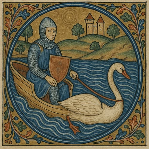 Le chevalier au cygne
Les illustrations de cette rubrique sont créées à l’aide de l’intelligence artificielle, sous la direction de notre équipe éditoriale.
Cette technologie nous permet de donner vie à des scènes historiques ou légendaires, dans le respect de notre passion pour l’authenticité et l’imaginaire.
#Terressens, là où les récits prennent forme