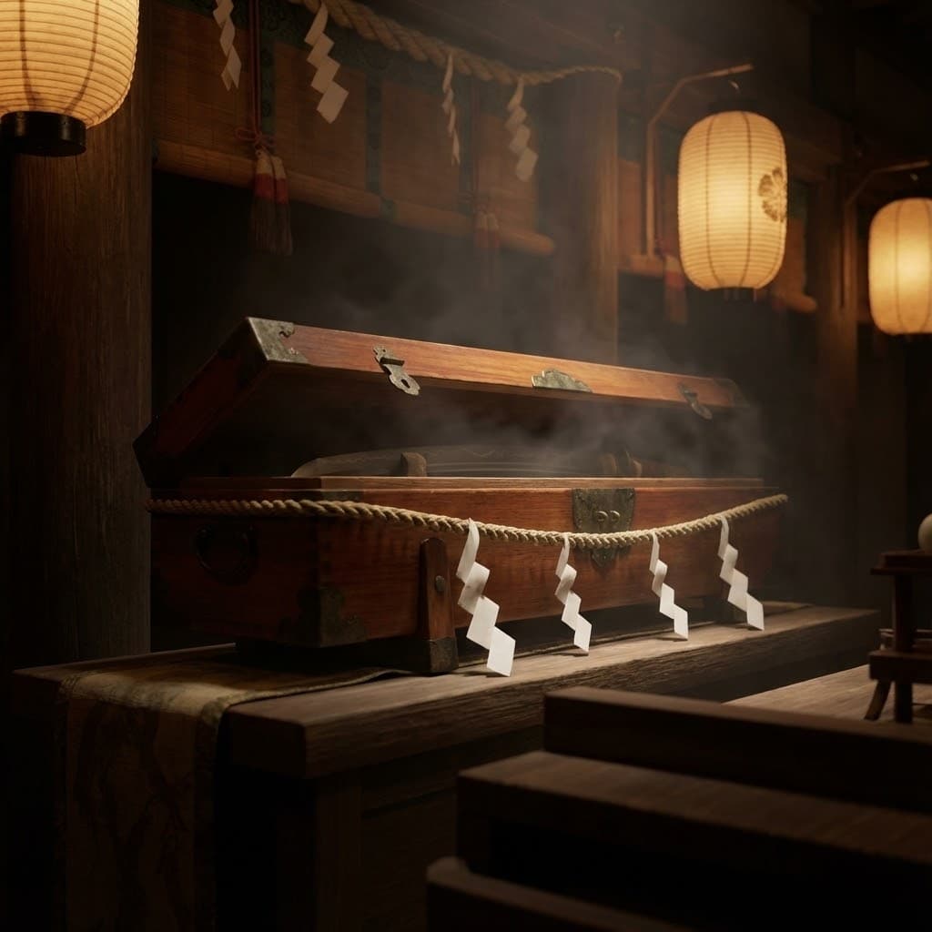 Kusanagi-no-Tsurugi, l’épée divine cachée d’Atsuta. Les illustrations de cette rubrique sont créées à l’aide de l’intelligence artificielle, sous la direction de notre équipe éditoriale. Cette technologie nous permet de donner vie à des scènes historiques ou légendaires, dans le respect de notre passion pour l’authenticité et l’imaginaire. #Terressens, là où les récits prennent forme