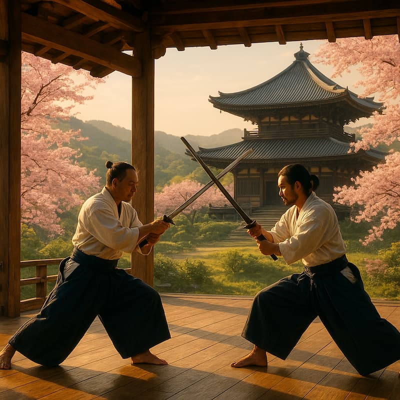 Quand les temples zen devenaient des dojos secrets de samouraïs
Les illustrations de cette rubrique sont créées à l’aide de l’intelligence artificielle, sous la direction de notre équipe éditoriale.
Cette technologie nous permet de donner vie à des scènes historiques ou légendaires, dans le respect de notre passion pour l’authenticité et l’imaginaire.
#Terressens, là où les récits prennent forme