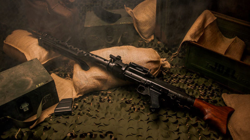 MG34 (Maschinengewehr 34), mitrailleuse allemande avec bipied #Terressens
