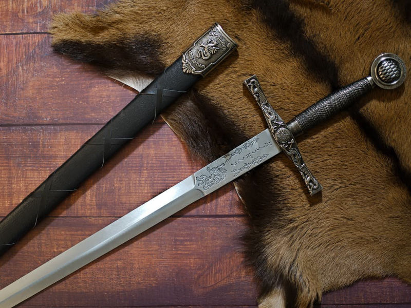 Comment S Appelle L épée Du Roi Arthur Excalibur, l'Épée du roi Arthur, noir et argent #Terressens