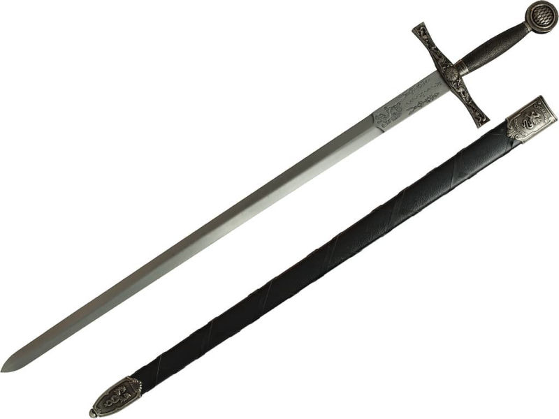 Excalibur, l'Épée du roi Arthur, noir et argent #Terressens