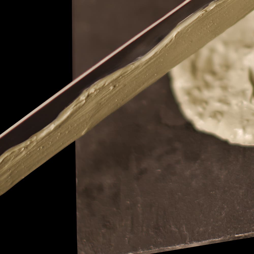 Préparation d'une trempe à l'argile pour obtenir un traitement thermique différentiel avec véritable Hamon (刃文) #Terressens