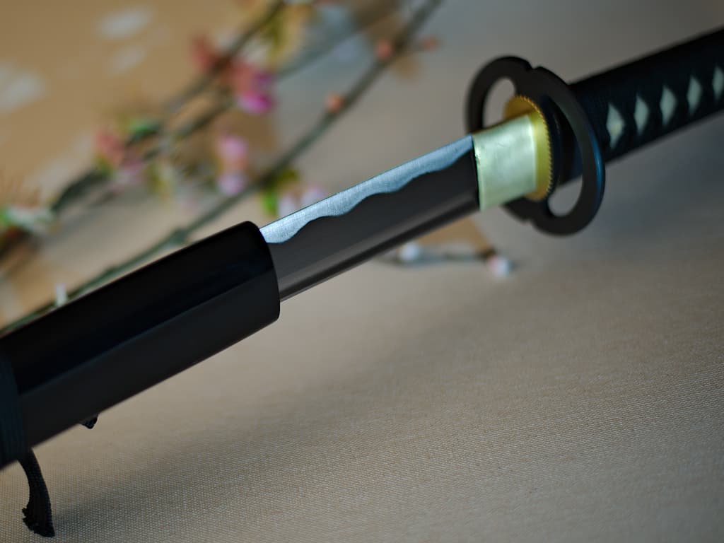 Katana aiguisé noir Miyamoto Musashi 宮本 武蔵 #Terressens