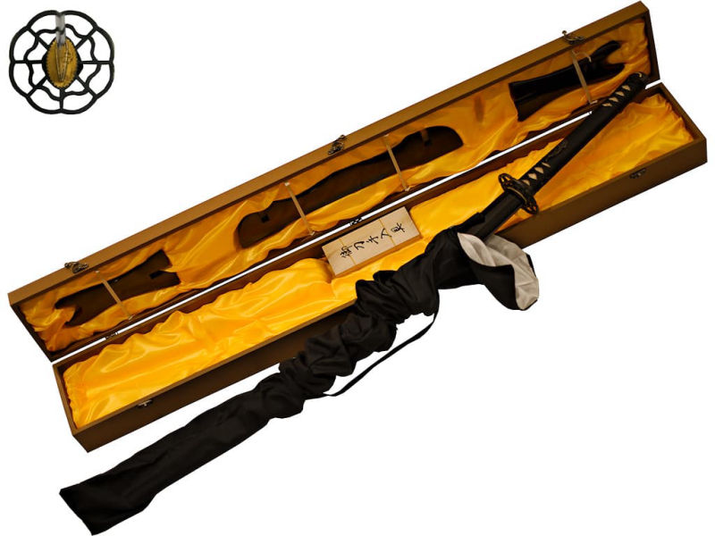 Katana aiguisé « Le Dernier samouraï », lame gravée #Terressens Katana aiguisé « Le Dernier samouraï », lame gravée #Terressens