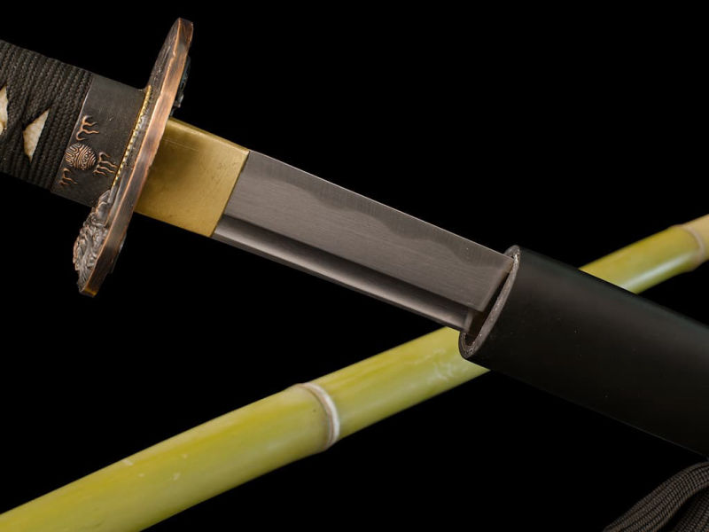 Katana aiguisé Kettō (決闘 duel), saya (鞘) noire mate #Terressens Katana aiguisé Kettō (決闘 duel), saya (鞘) noire mate #Terressens