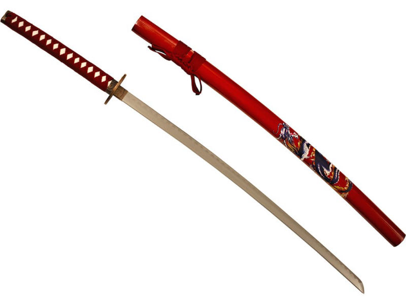Katana de décoration « Dragon de feu » #Terressens Katana de décoration « Dragon de feu » #Terressens