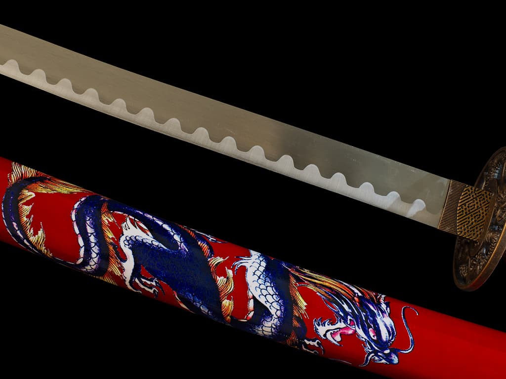 Katana de décoration « Dragon de feu » #Terressens Katana de décoration « Dragon de feu » #Terressens