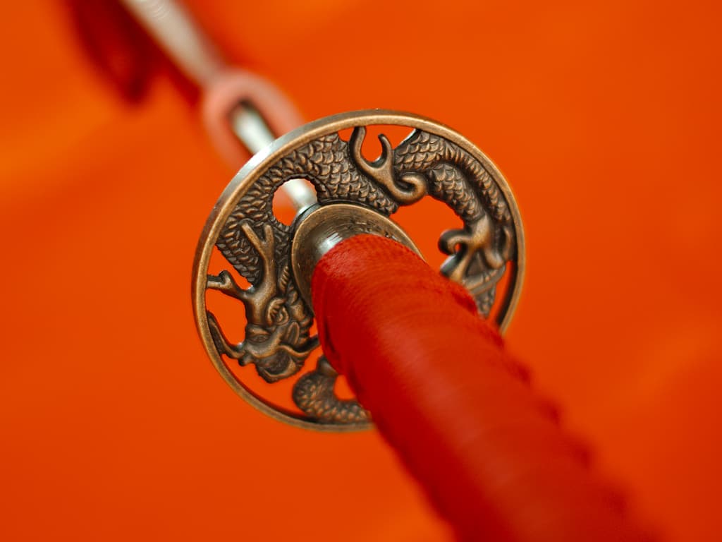 Katana de décoration « Dragon de feu » #Terressens Katana de décoration « Dragon de feu » #Terressens