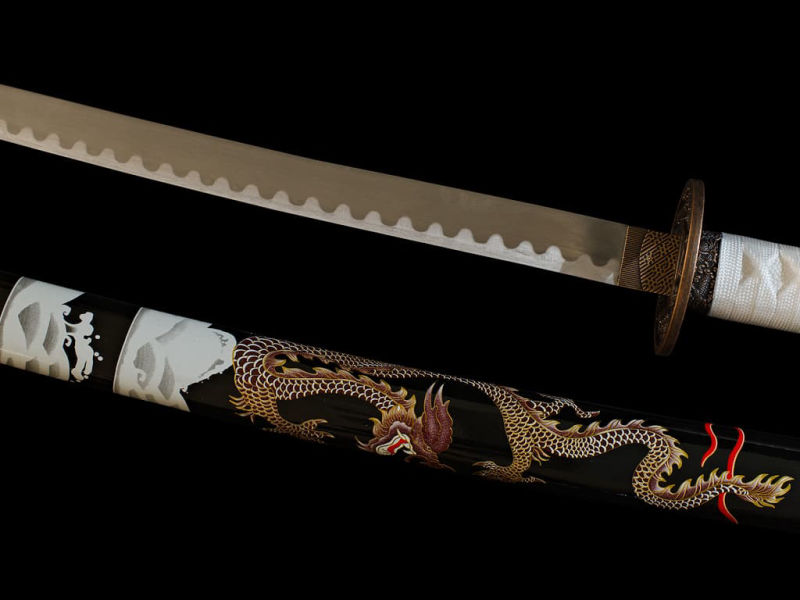 Katana de décoration « Dragon Céleste » (Dragon des nuages) #Terressens