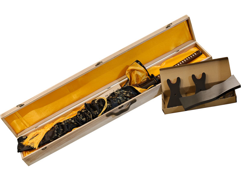 Katana Maru 1095, véritable Hamon, aiguisage à la main « Chairo » 茶色 (marron, couleur du thé) #Terressens Katana Maru 1095, véritable Hamon, aiguisage à la main « Chairo » 茶色 (marron, couleur du thé) #Terressens