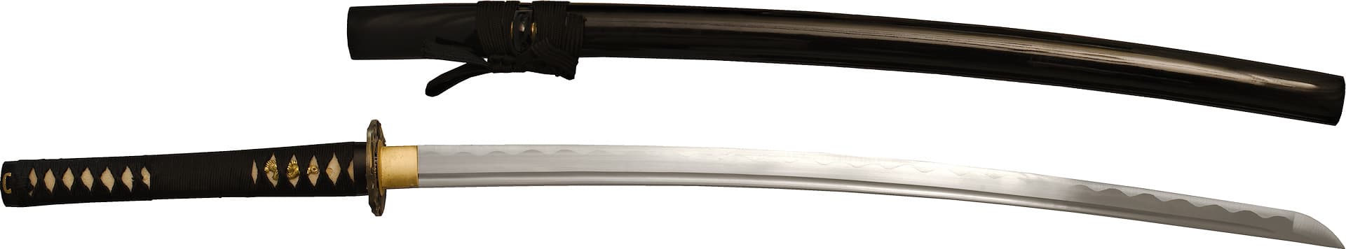 Katana aiguisé « Bushi » (武士 samouraï, guerrier), lame gravée (les 7 vertus du Bushidō) #Terressens