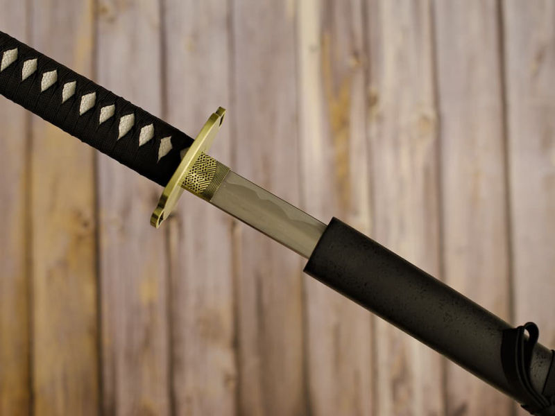 Nodachi (野太刀 long sabre japonais, ou ōdachi 大太刀, épée longue) #Terressens