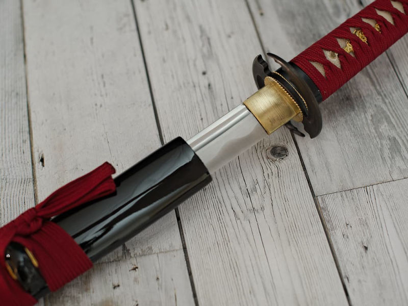 Katana « Griffes de dragon » rouge, Maru 1060 #Terressens Katana « Griffes de dragon » rouge, Maru 1060 #Terressens