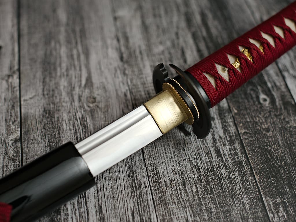 Katana « Griffes de dragon » rouge, Maru 1060 #Terressens Katana « Griffes de dragon » rouge, Maru 1060 #Terressens