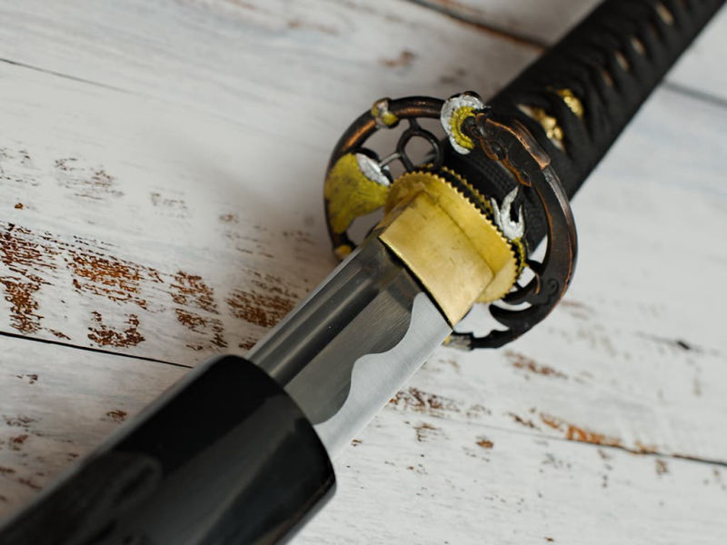 Katana « Shokubutsu » (植物 plante, végétal) noir, Maru 1060 #Terressens