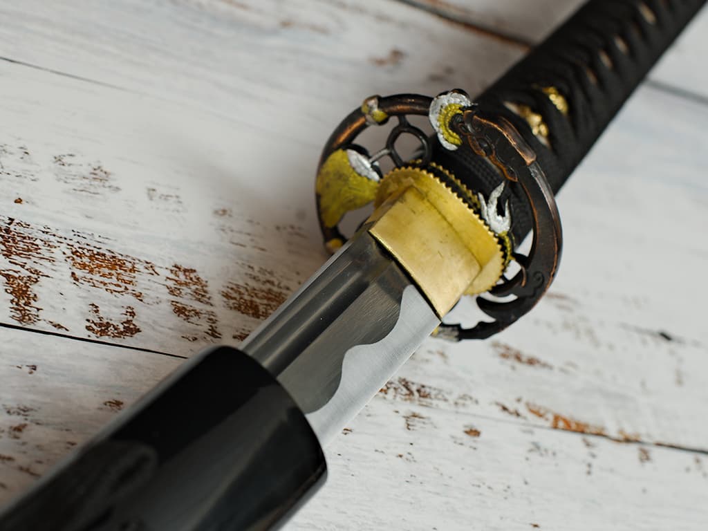 Katana « Shokubutsu » (植物 plante, végétal) noir, Maru 1060 #Terressens