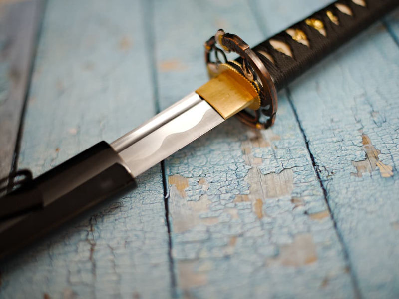 Katana « Shokubutsu » (植物 plante, végétal) noir, Maru 1060 #Terressens