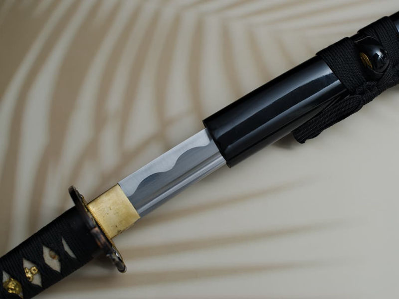 Katana « Shokubutsu » (植物 plante, végétal) noir, Maru 1060 #Terressens