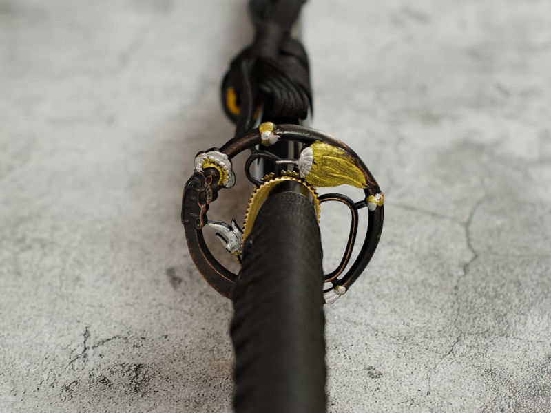 Katana « Shokubutsu » (植物 plante, végétal) noir, Maru 1060 #Terressens