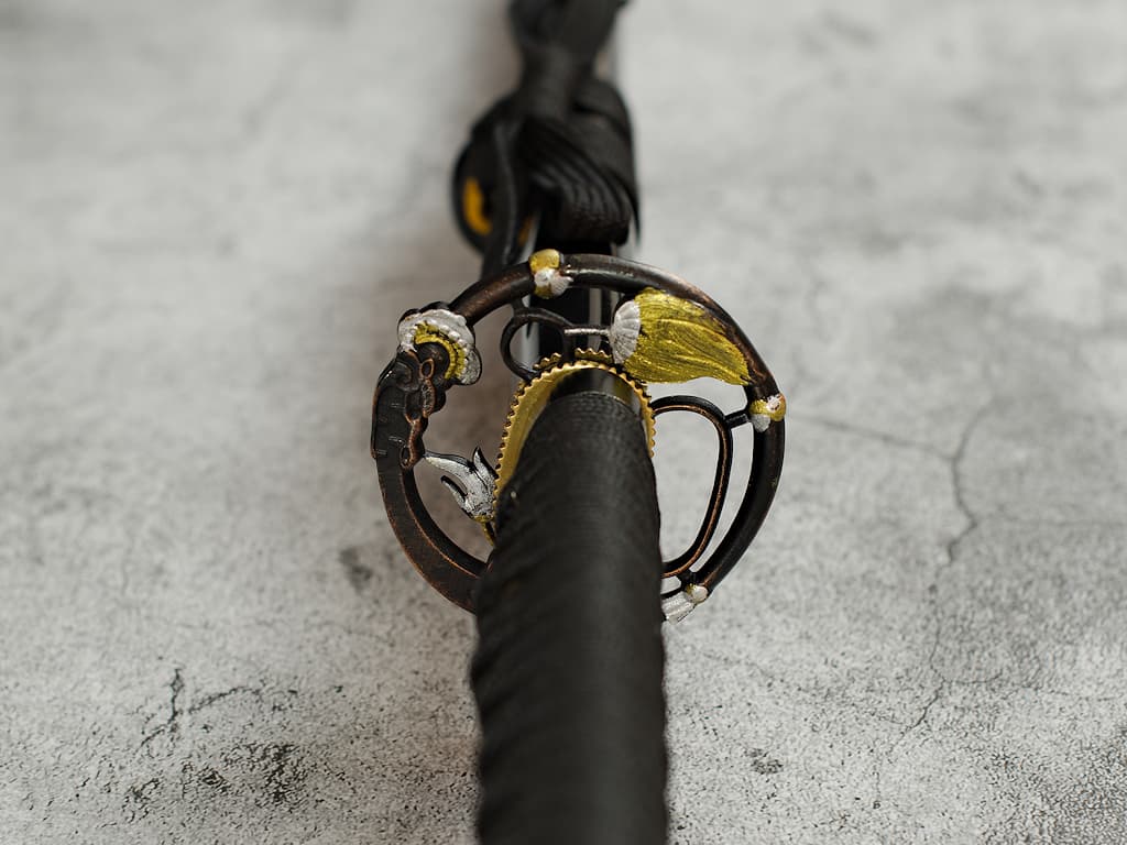 Katana « Shokubutsu » (植物 plante, végétal) noir, Maru 1060 #Terressens