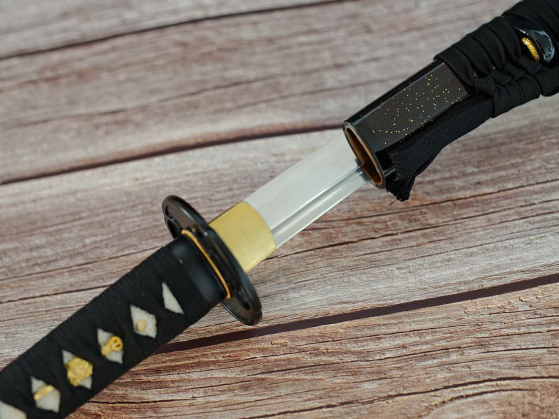 Katana aiguisé « Densei » (伝世), Maru 1065, trempe sélective #Terressens