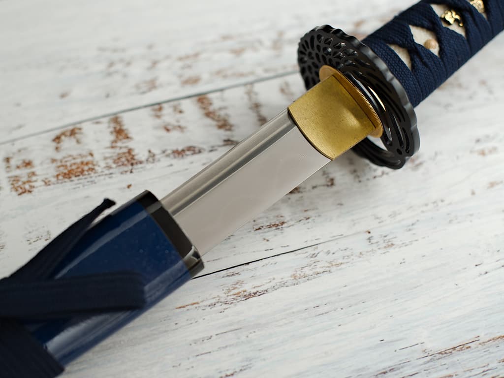Katana « Hoshizora » (星空 ciel étoilé), forge Damas, véritable hamon #Terressens Katana « Hoshizora » (星空 ciel étoilé), forge Damas, véritable hamon #Terressens