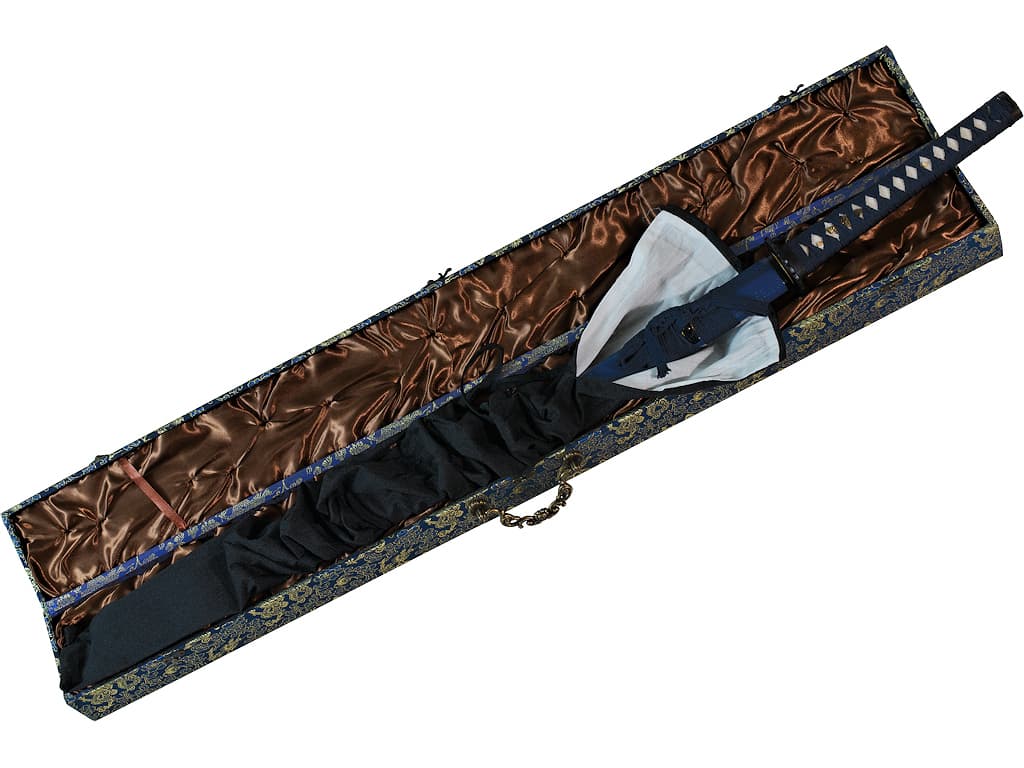 Katana « Hoshizora » (星空 ciel étoilé), forge Damas, véritable hamon #Terressens Katana « Hoshizora » (星空 ciel étoilé), forge Damas, véritable hamon #Terressens