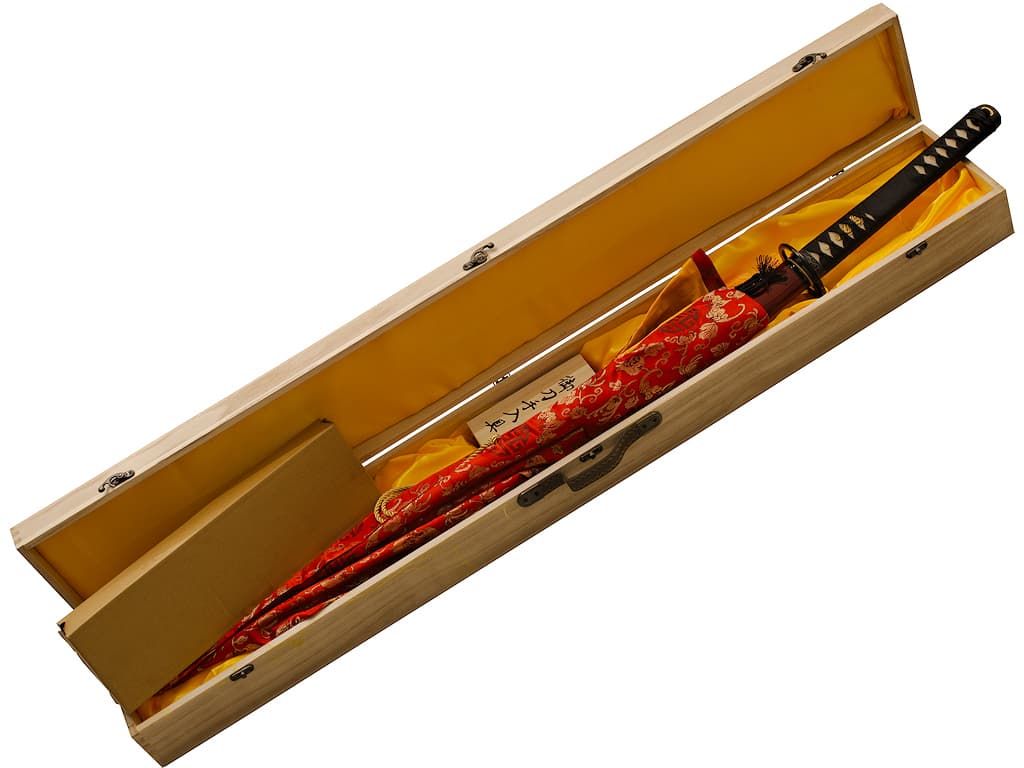 Katana « Kouryuu » (興隆, floraison, épanouissement, essor, développement), décor bambou et colibris, forge Soshu Kitae, véritable hamon, affûtage main #Terressens