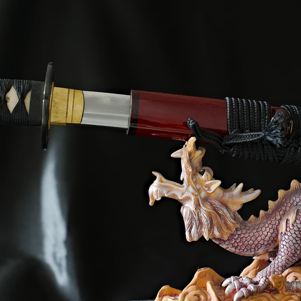 Katana aiguisé « Kirinketsu » (麒麟血 sang de dragon), Soshu Kitae, trempe sélective #Terressens