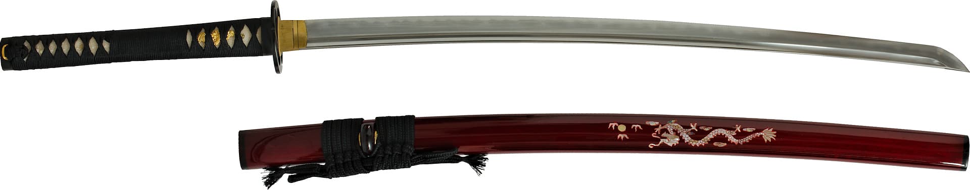 Katana aiguisé « Kirinketsu » (麒麟血 sang de dragon), Soshu Kitae, trempe sélective #Terressens