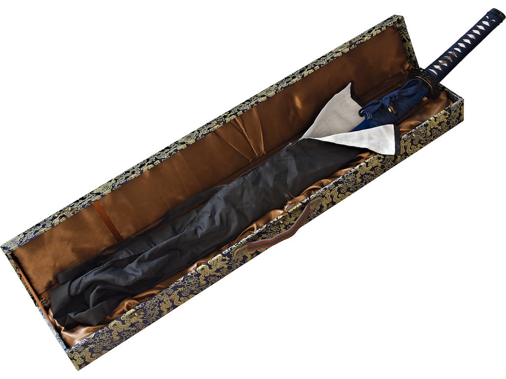 Wakizashi « Hoshizora » (星空 ciel étoilé), forge Damas, véritable hamon #Terressens