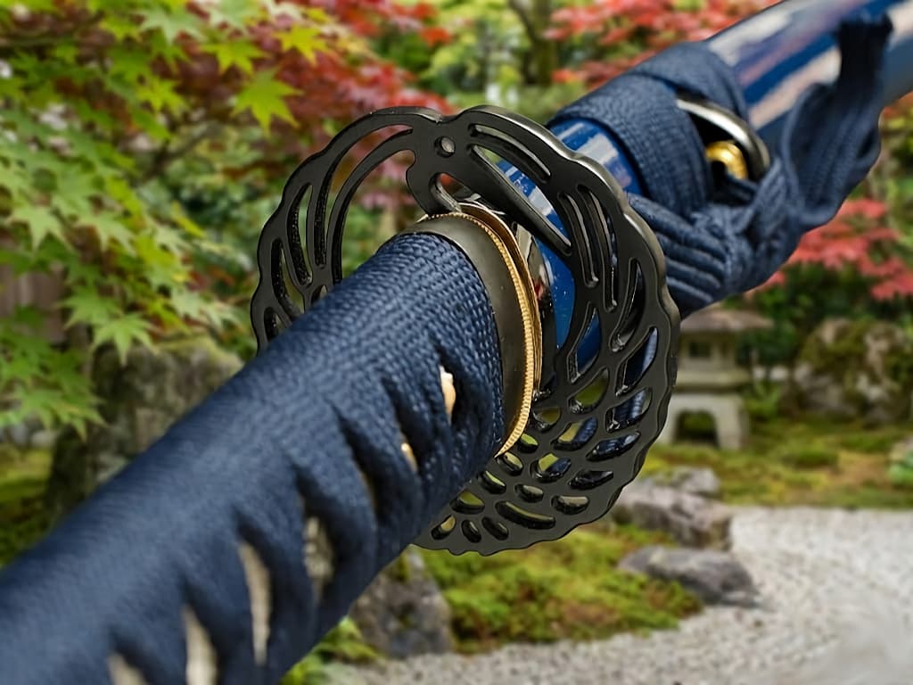 Wakizashi « Hoshizora » (星空 ciel étoilé), forge Damas, véritable hamon #Terressens