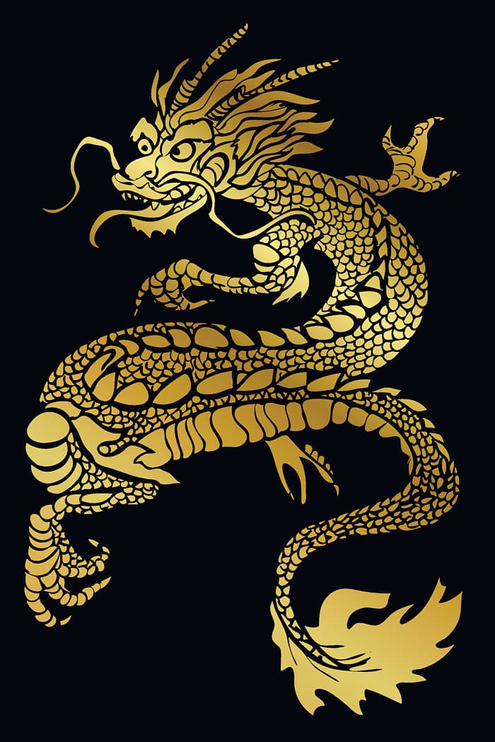 Dragon japonais (illustration CharlieNati, Adobe Stock n° 329821225)