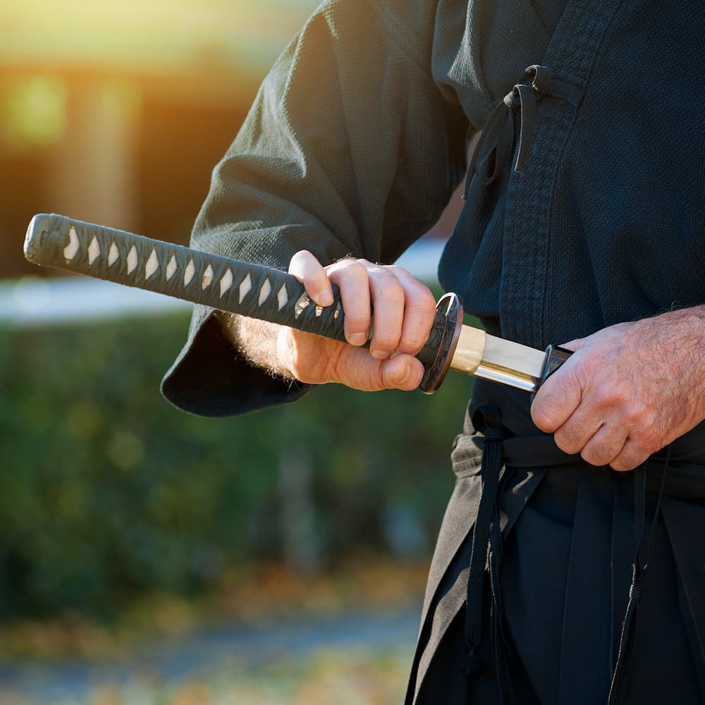 Iaïtō (居合刀), sabre japonais d'entraînement au iaïdō (居合道), l'art de dégainer le sabre #Terressens (photo : AdobeStock n° 181843482)