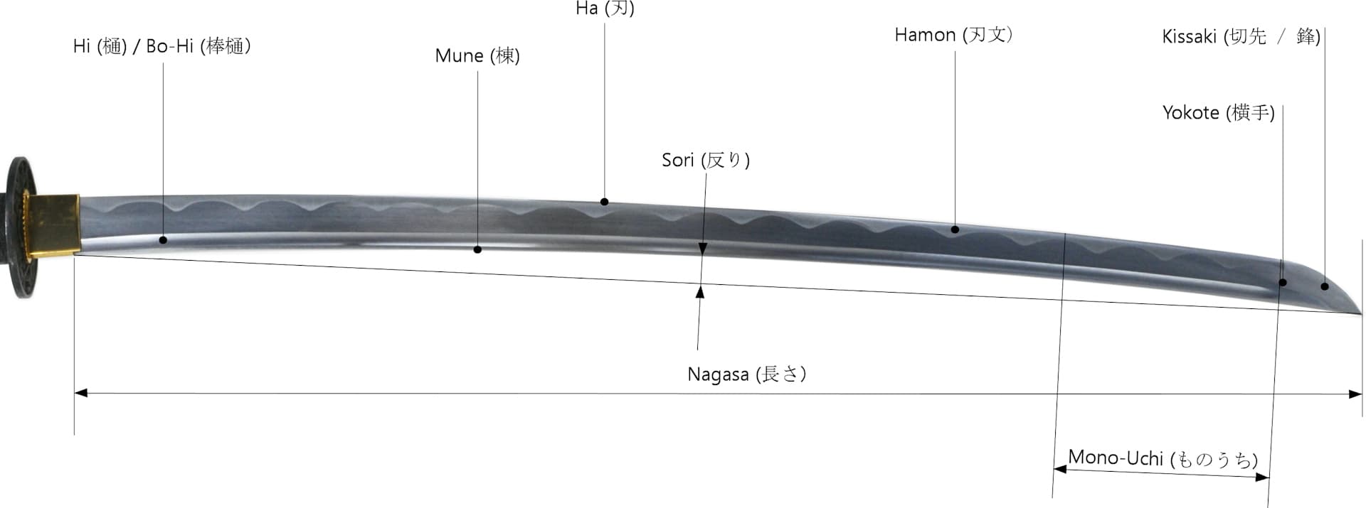 Nomenclature d'un katana | Fiche pratique #Terressens Nomenclature d'un katana | Fiche pratique #Terressens